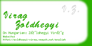 virag zoldhegyi business card